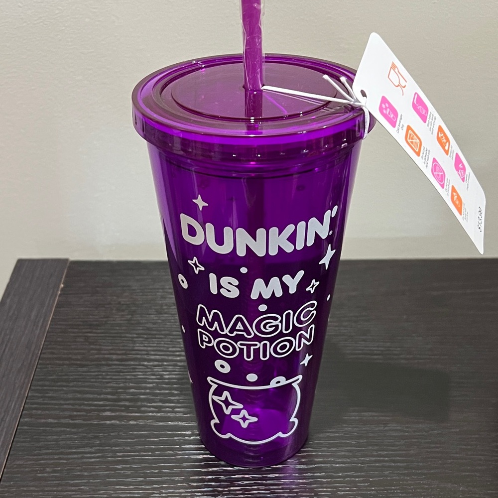 Dunkin Donuts Halloween Purple Tumbler